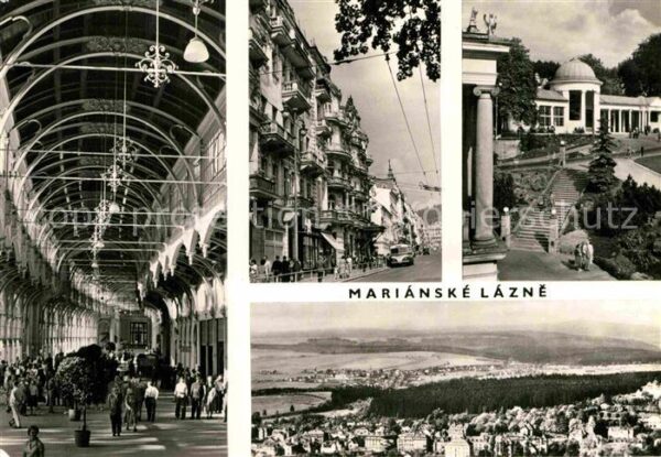 Marianske Lazne Panorama Markt Kurhaus Teilansicht
