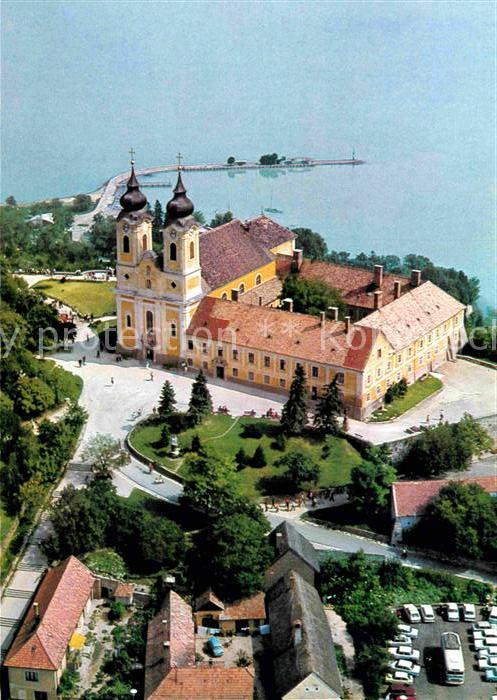Tihany Fliegeraufnahme Abteikirche
