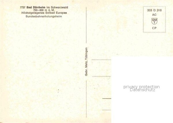Bad Duerrheim Bundesbahnerholungsheim – Bild 2