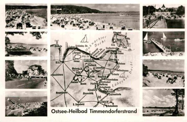 Timmendorfer Strand Strand Landkarte Fliegeraufnahme Seebrü