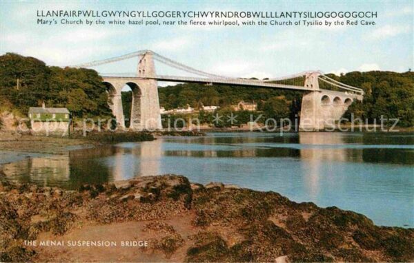 Menai Bangor The Mensai Suspension Bridge