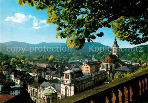 Baden-Baden Blick von der Schlossterrasse