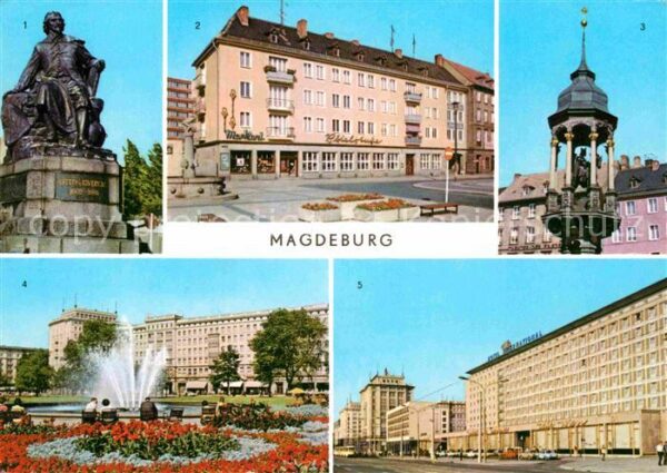 Magdeburg Otto von Guerick Denkmal Alter Markt Re