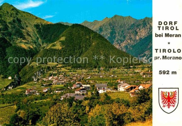 Dorf Tirol Fliegeraufnahme