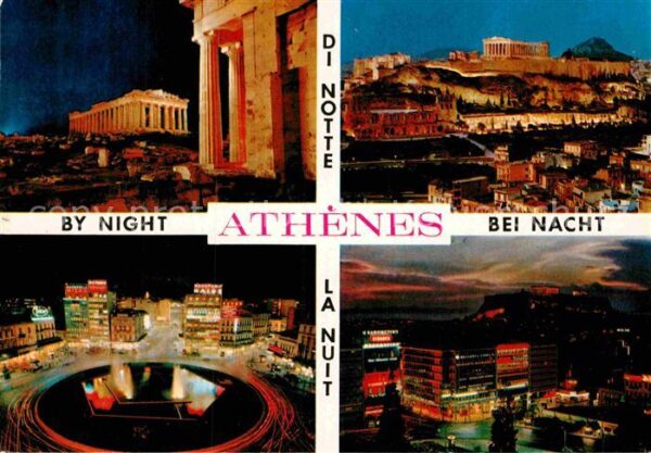 Athen Griechenland Stadtansichten bei Nacht