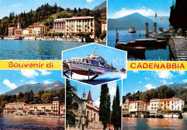 Cadenabbia Lago di Como Tragflächenboot Teilansichten Anlegeste