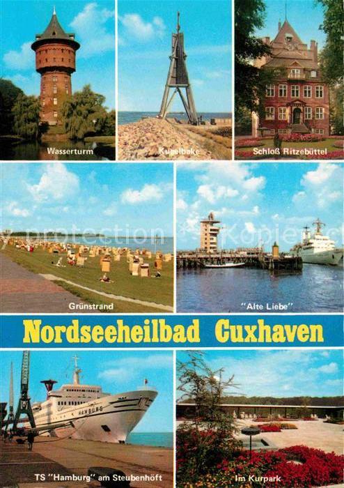Cuxhaven Duhnen Nordseebad Wasserturm Grünstrand Alte Liebe Schlos