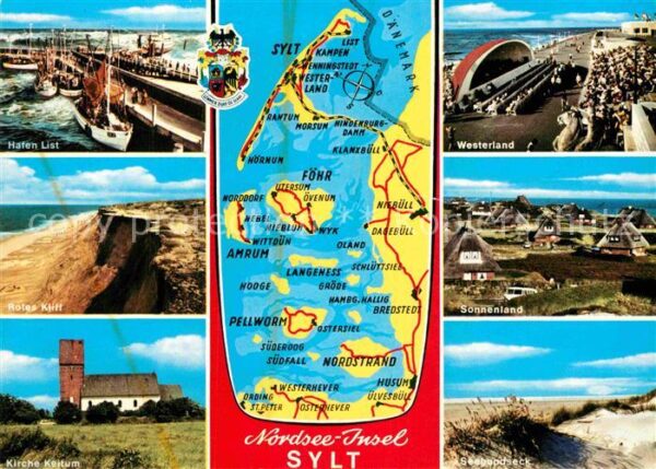 Sylt Hafen List Rotes Kliff Kirche Keitum So