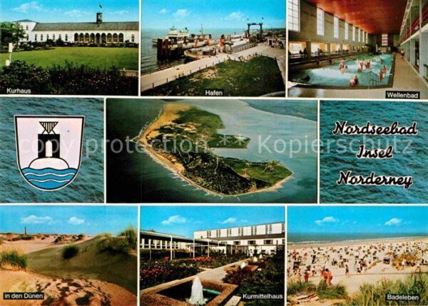 Norderney Nordseebad Kurhaus Dünen Badeleben Wellenbad Hafen