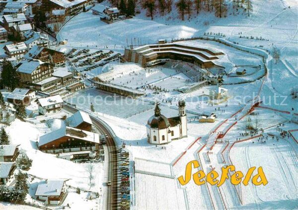 Seefeld Tirol Fliegeraufnahme Sport- Kongresszentrum