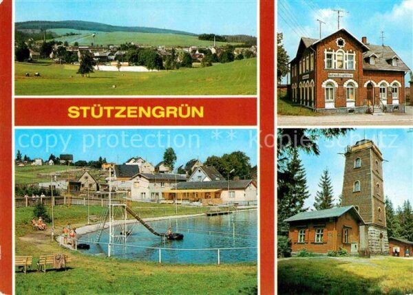 Stuetzengruen Teilansicht Gasthaus Bahnschlösschen Na