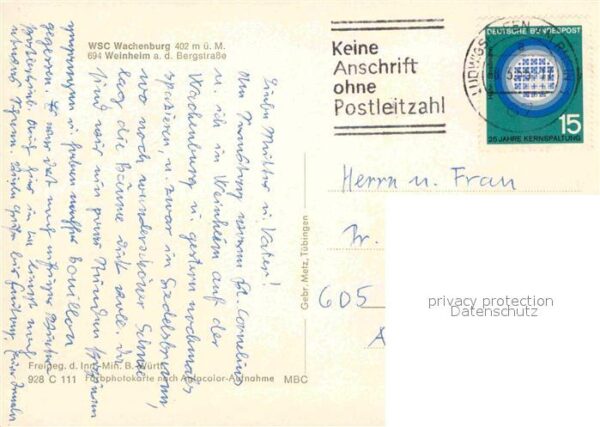 Weinheim Bergstrasse Fliegeraufnahme Wachenburg – Bild 2