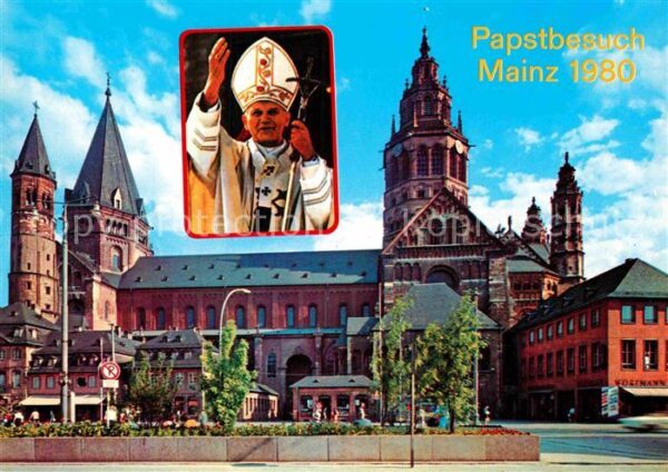 Mainz Rhein Dom Papstbesuch 1980