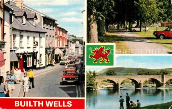 Builth Wells The Groe High Street River Wye Bridge