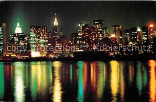 New York City Skyline at dusk along the Hudson River