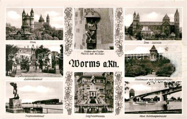 Worms Rhein Dom Lutherdenkmal Hagendenkmal Volker d