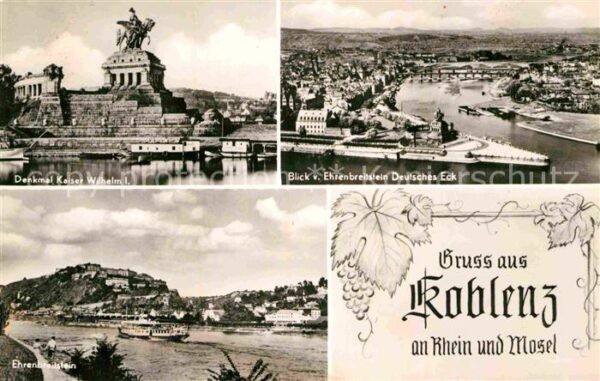 Koblenz Rhein Denkmal Kaiser Wilhelm I Deutsches Eck