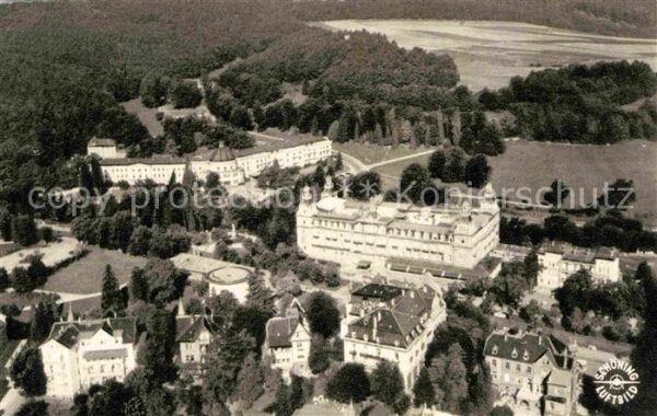 Bad Wildungen Kurhotel Fliegeraufnahme Kupfertiefdruc