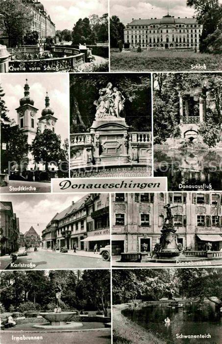 Donaueschingen Quelle Schloss Stadtkirche Denkmal Dona