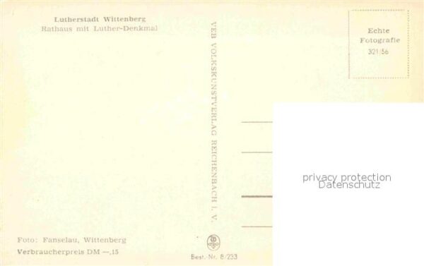 Wittenberg Lutherstadt Rathaus mit Lutherdenkmal – Bild 2