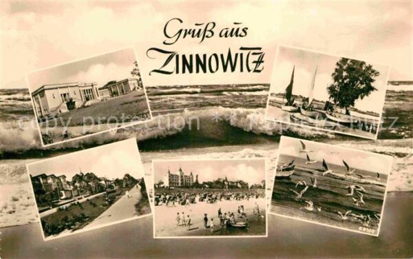 Zinnowitz Ostseebad Strand Hotel Promenade Bootsanleger Möw