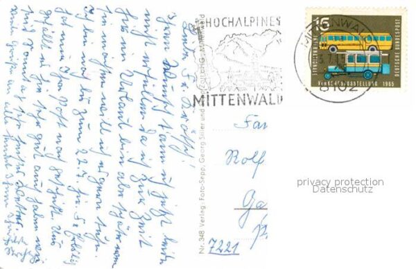 Mittenwald Bayern Ortsansicht mit Kirche Karwendelgebirge – Bild 2