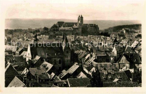 Quedlinburg Stadtbild mit Burgberg 1000jährige Stad