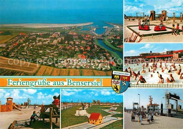 Bensersiel Fliegeraufnahme Strand Kinderspielplatz