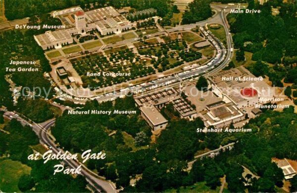 San Francisco California Golden Gate Park aerial view