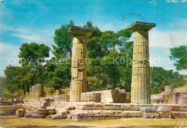 Olympia Griechenland Hera Tempel Antike Stätte Ruinen