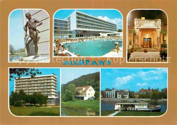 Piestany Statue Thermalbad Freibad Hotel Bootsan