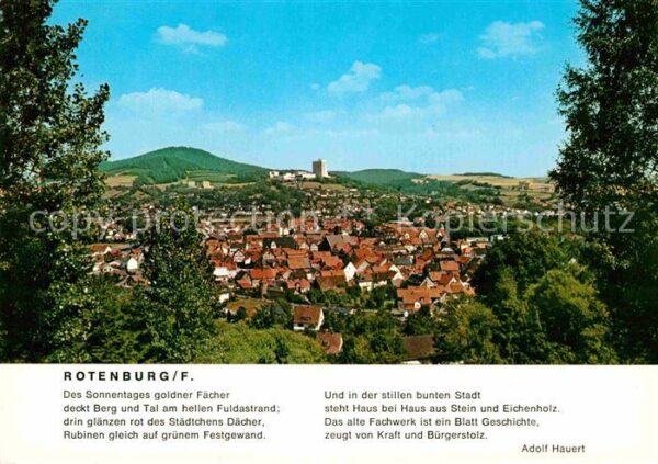 Rotenburg Fulda Panorama Luftkurort Gedicht Adolf Hauer