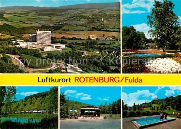Rotenburg Fulda Panorama Luftkurort Krankenhaus Park Te