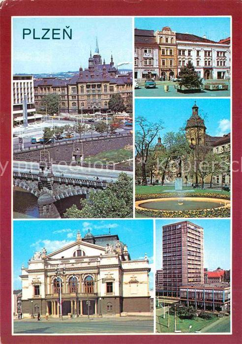 Plzen Pilsen Teilansichten Gebäude Hochhaus