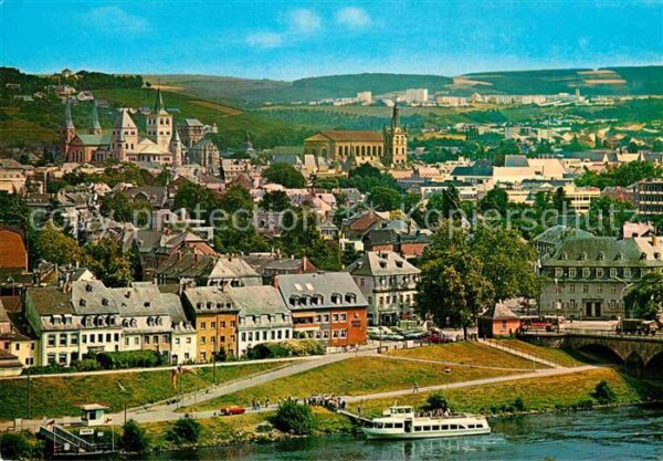 Trier Stadtpanorama Blick übe die Mosel