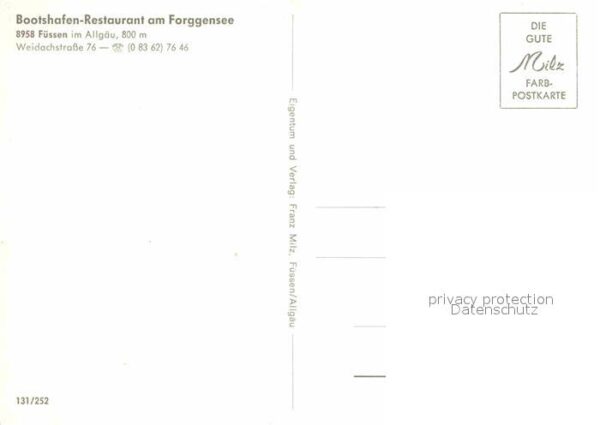 Fuessen Allgaeu Bootshafen Restaurant am Forggensee Ter – Bild 2