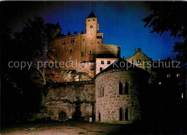 Bad Bergzabern Ritterburg Berwartstein Nachtaufnahme