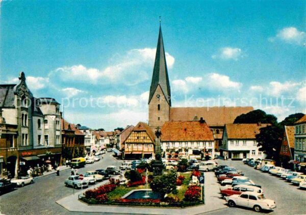 Eutin Markt mit Kirche Rosentadt