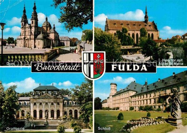 Fulda Dom Heertor mit Abtei St Maria Schloss