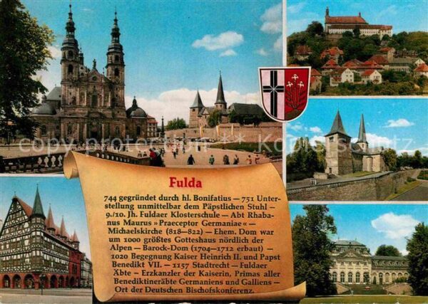 Fulda Platz Kirche Schloss Stadtmauer Fachwer