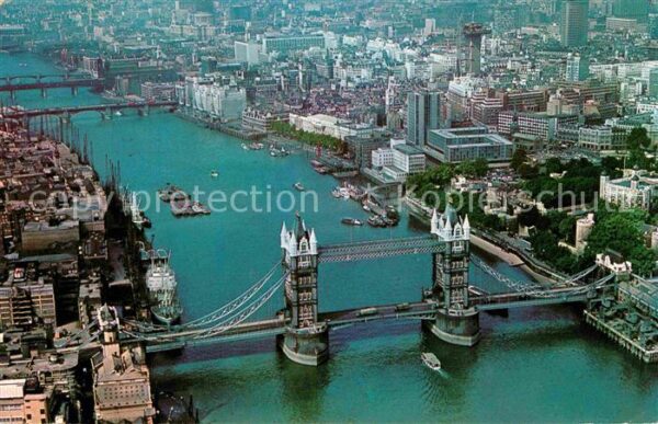 London Aerial view of Tower Bridge Thames City