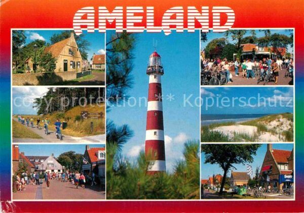 Ameland Teilansichten Radfahren Promenade Dühne