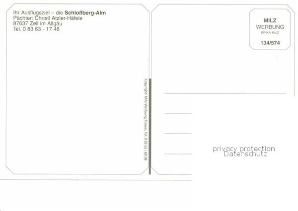 Zell Allgaeu Schlossberg Alm Kühe Gaststätte Terrass – Bild 2
