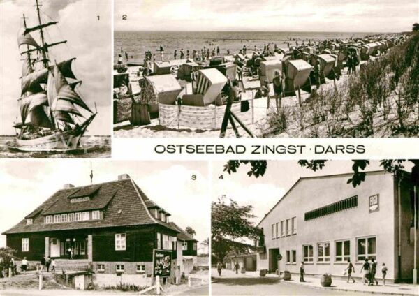 Zingst Ostseebad Segelschulschiff Wilhelm Pieck Strand K