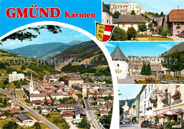 Gmuend Kaernten Panorama Mittelalterliche Stadt Stadtma