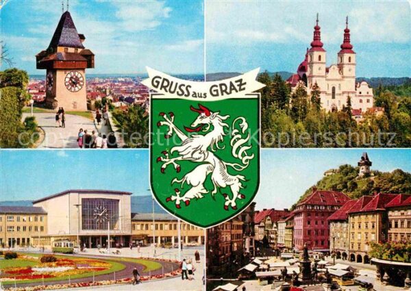 Graz Steiermark Uhrturm Wallfahrtskirche Mariatrost Hau
