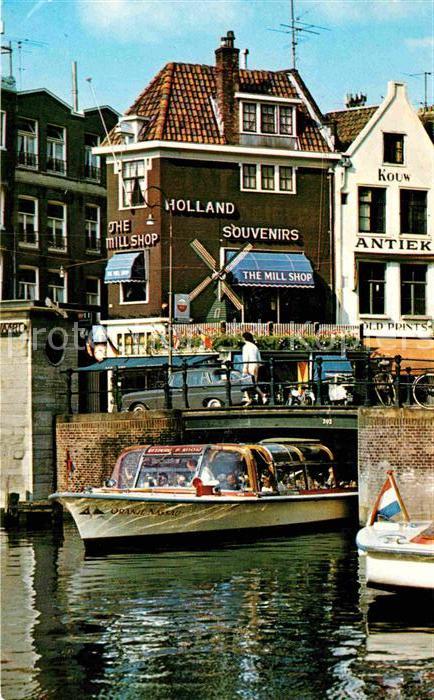 Amsterdam Niederlande Aankomststeiger Rokin Bootsrundfahrten