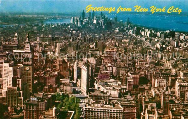 New York City Lower Manhattan looking south from the