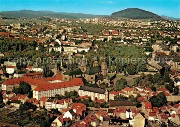 Fulda Stadtpanorama Barockstadt mit Dom Flieg