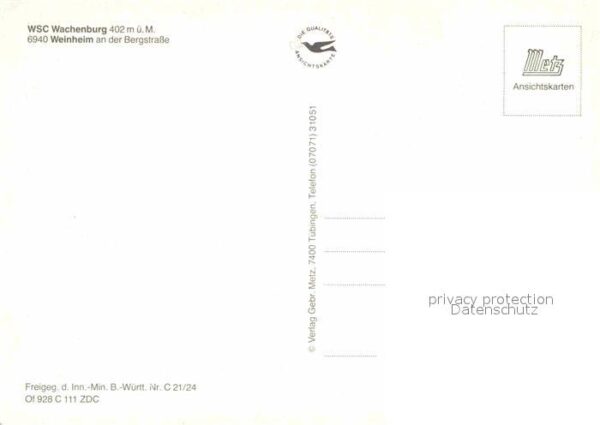Weinheim Bergstrasse WSC Wachenburg Fliegeraufnahme – Bild 2